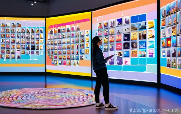 미술문화기획사의 전시회 성과 평가 방법 - AI-Driven Insights: Unveiling Visitor Journeys**

**Prompt:** A dynamic, overhead shot of a contempo...