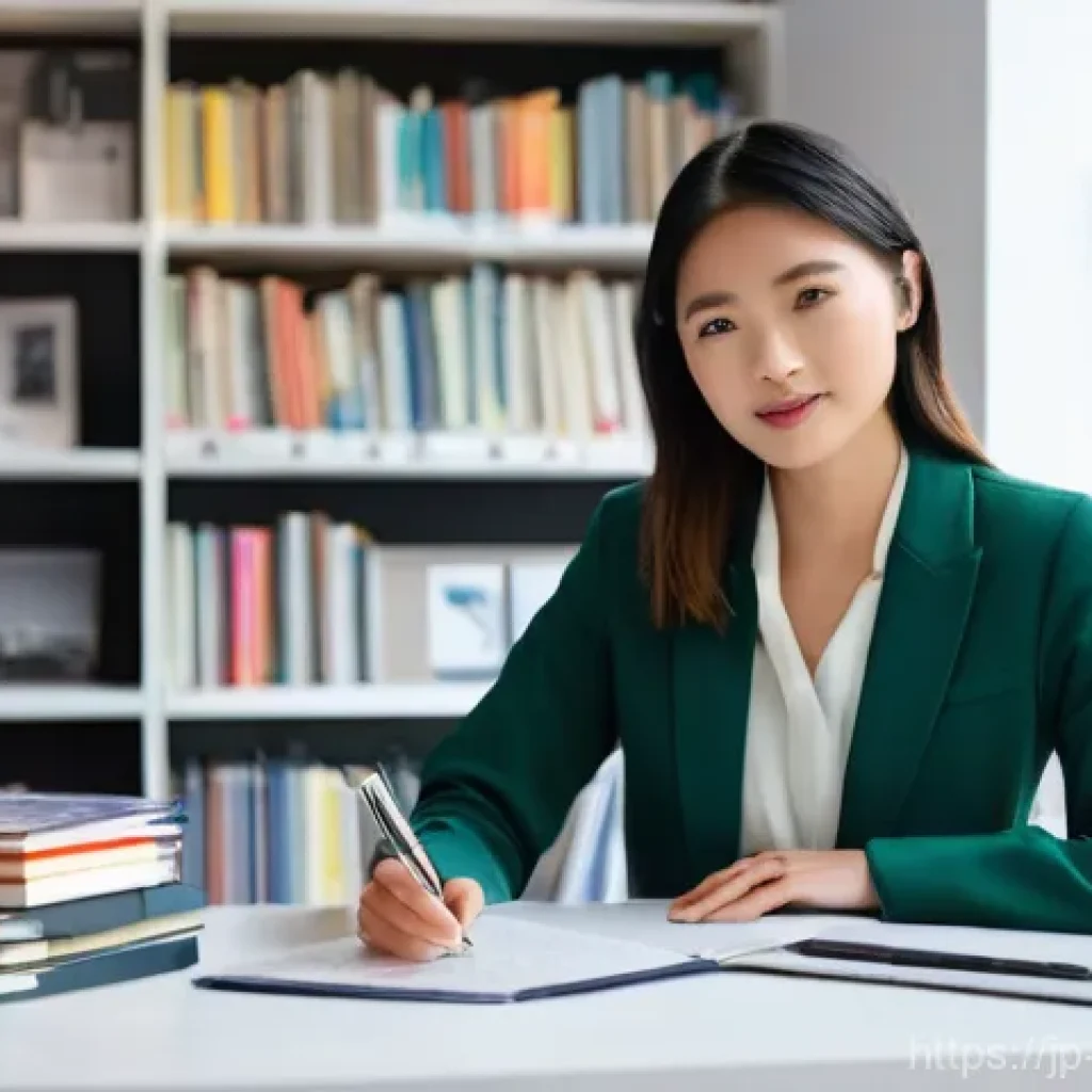 미술문화기획사의 업무 성과 보고서 작성법 - **Prompt 1: "The Art of Reporting"**
A bright, well-lit studio workspace with a female professio...