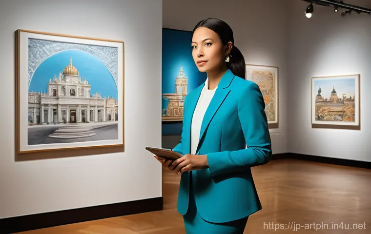 미술문화기획사 자격시험 중점 과목 분석 - **A Visionary Art and Culture Planner in Action**
    Prompt: A dynamic, professional art and cultur...