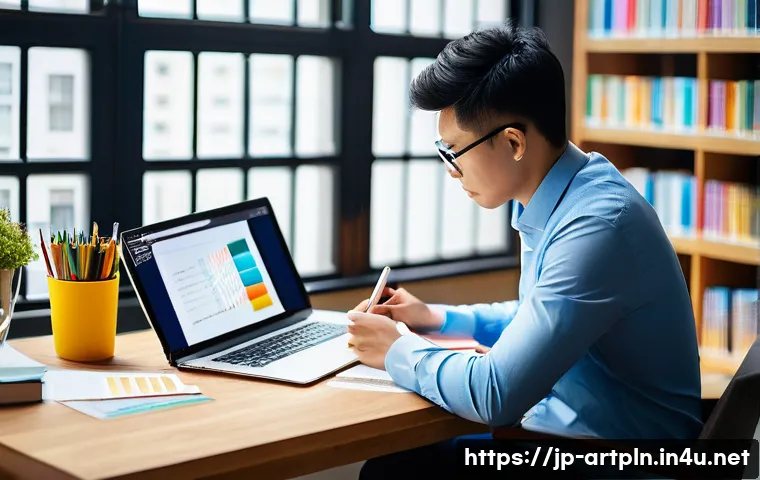 미술문화기획사의 실기 대비 실습 노하우 - **Prompt for "Practical Planning Skills & Proposal Creation"**
    A focused and elegant young profe...