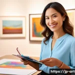 미술문화기획사의 직무 만족도를 높이는 방법 - **Prompt:** A female art and culture planner in her late 30s, dressed in stylish business casual att...