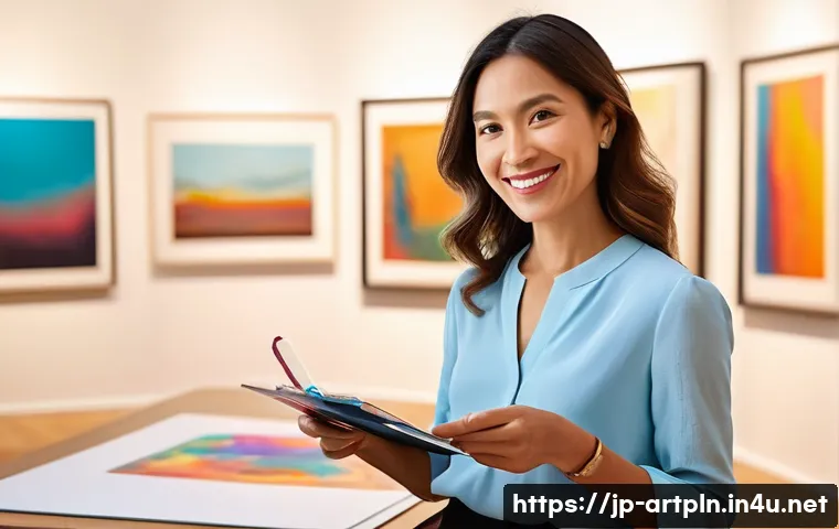 미술문화기획사의 직무 만족도를 높이는 방법 - **Prompt:** A female art and culture planner in her late 30s, dressed in stylish business casual att...